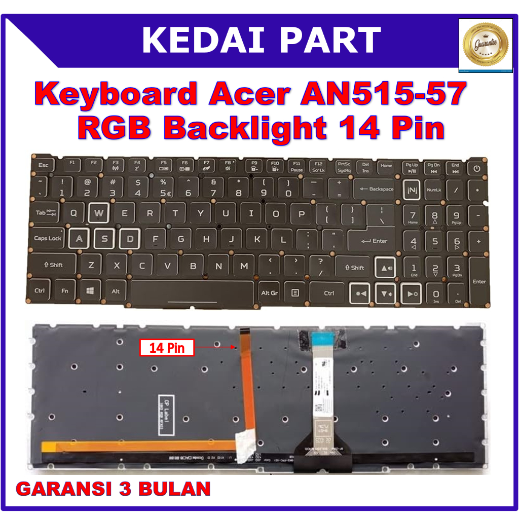 Jual Keyboard Acer Predator Helios 300 PH315-53 PH315-54 AN515-57 RGB ...