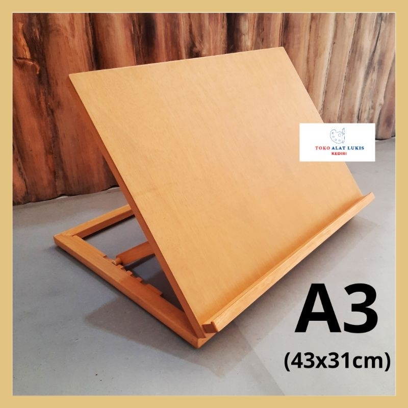 Jual Easel Meja + Wooden Board A3 (43 x 31cm) | Shopee Indonesia