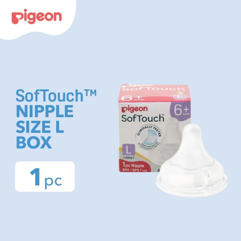 Jual PIGEON SofTouch Peristaltic Plus Nipple Wide Neck Gen Dot