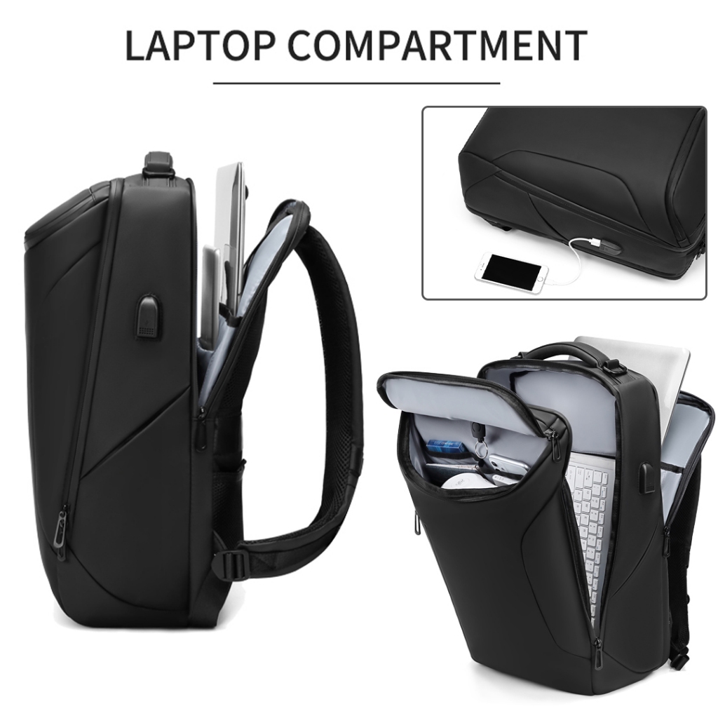 Jual SEA CHOICE Tas Travel Backpack Laptop Bisnis Kain Oxford Hitam ...