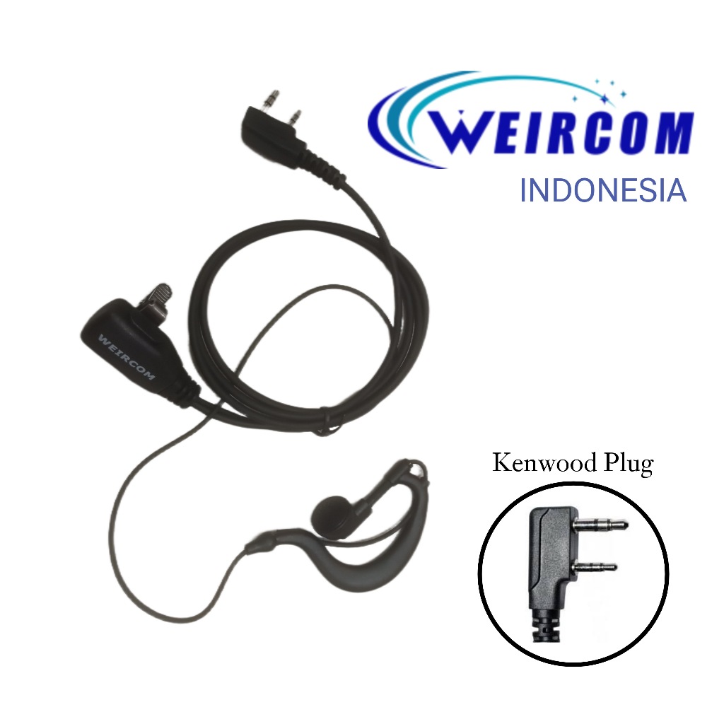 Jual Earphone HT Weircom WR-5758 Jack Kenwood Baofeng HT Cina | Shopee ...