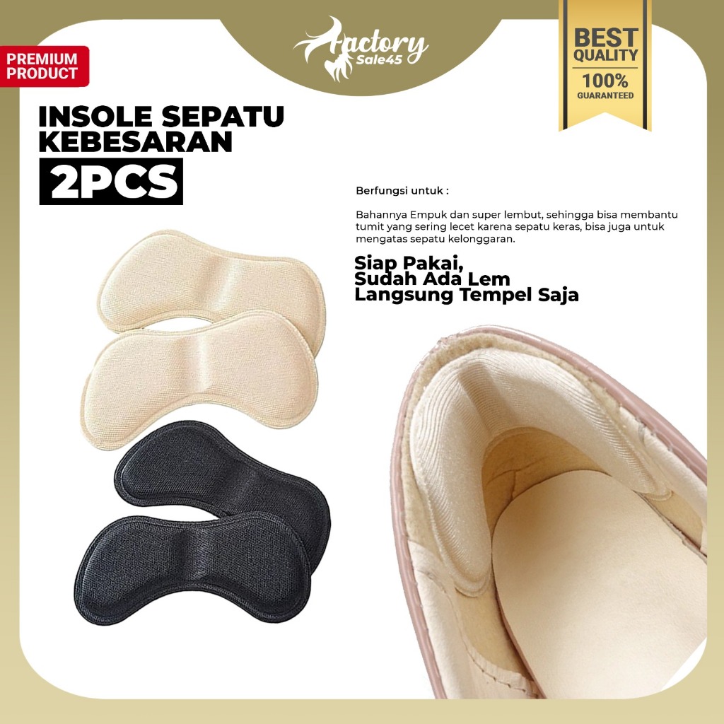 Jual SEPASANG INSOLE Sepatu Kebesaran Sticker Bantalan Pelindung Tumit ...