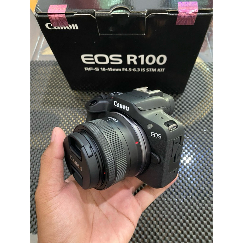 Jual KAMERA CANON EOS R100 LENSA KIT 18 55mm STM FULLSETT | Shopee ...
