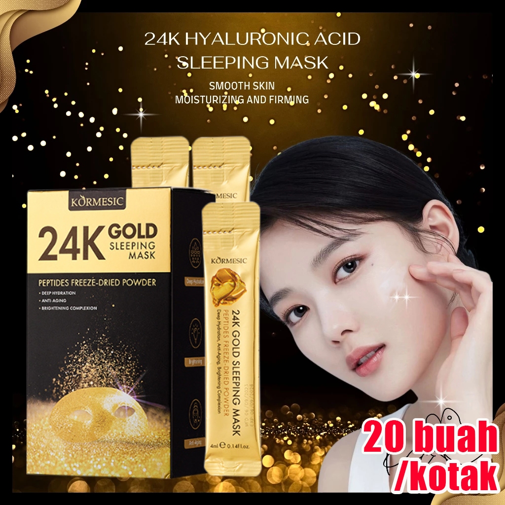 Jual 1 kotak/20 strip 24K SLEEPING MASK GOLD Masker Tidur emas ...