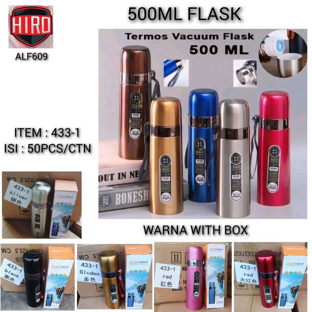 Jual thermos vacuum flash 500 ml /800 ml / 1000 ml kilap golden /ungu ...