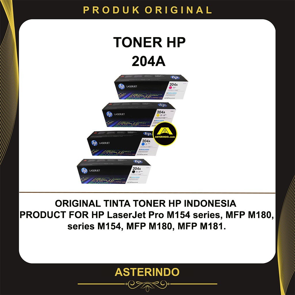 Jual Toner HP 204A Tinta Cartridge Printer Laserjet Black Cyan Magenta ...