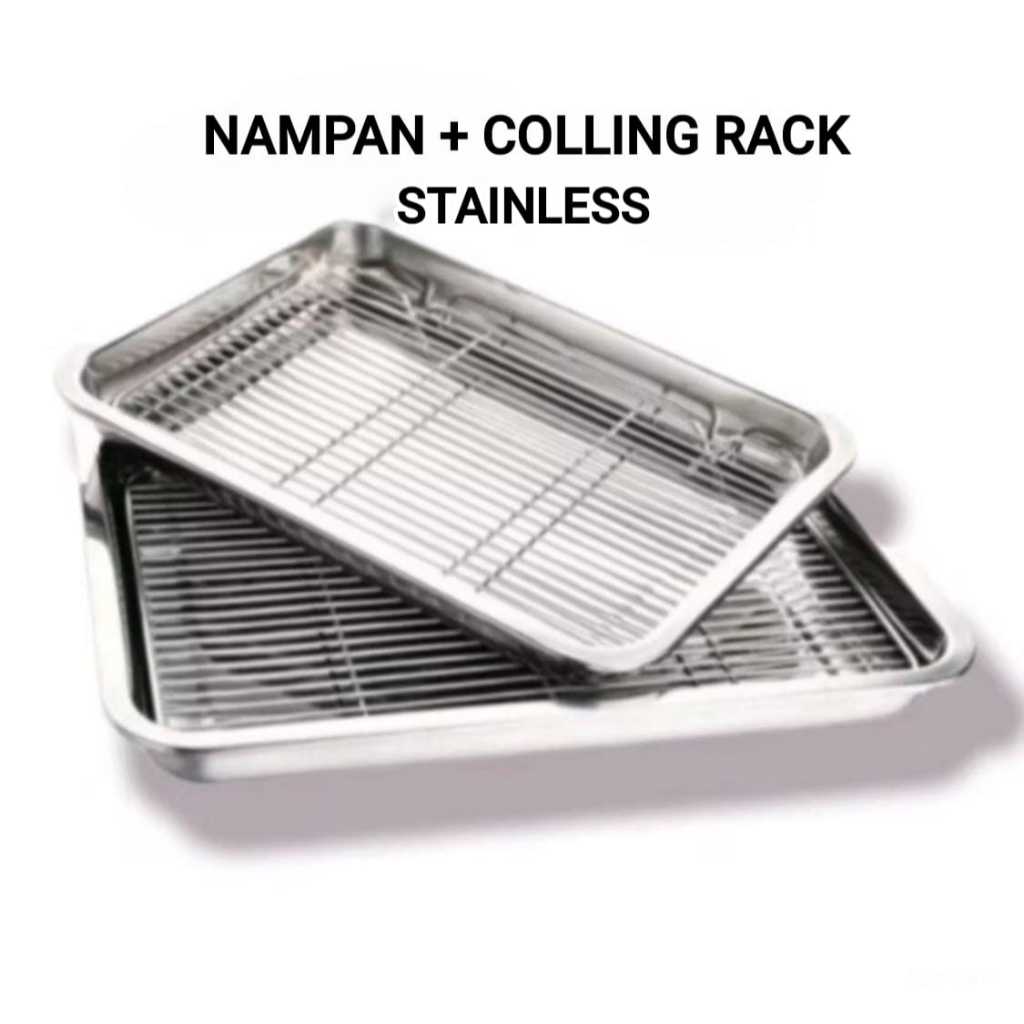 Jual Nampan Colling Rack Stainless Wadah Minyak Peniris Makanan ...
