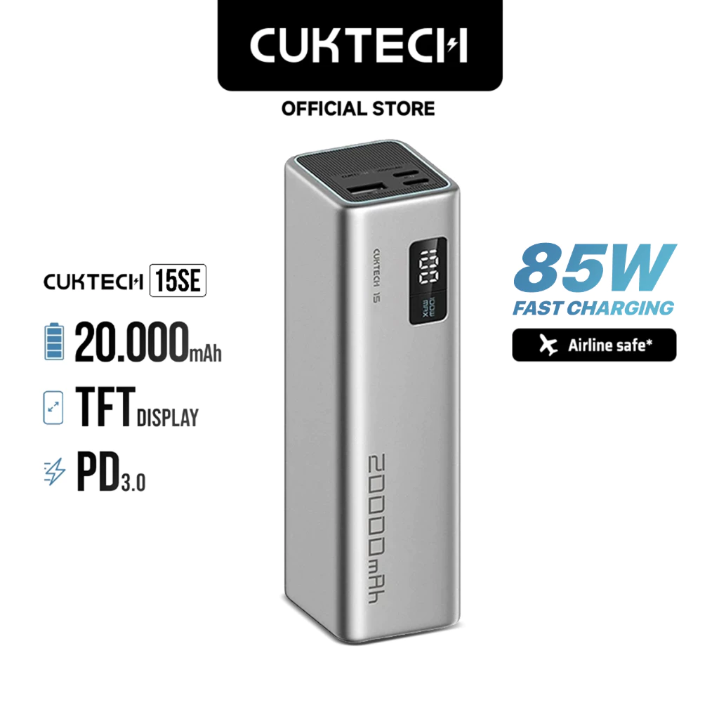 Cuktech 15 SE Power Bank 20000mAh 85W USB Type-C Fast Charging