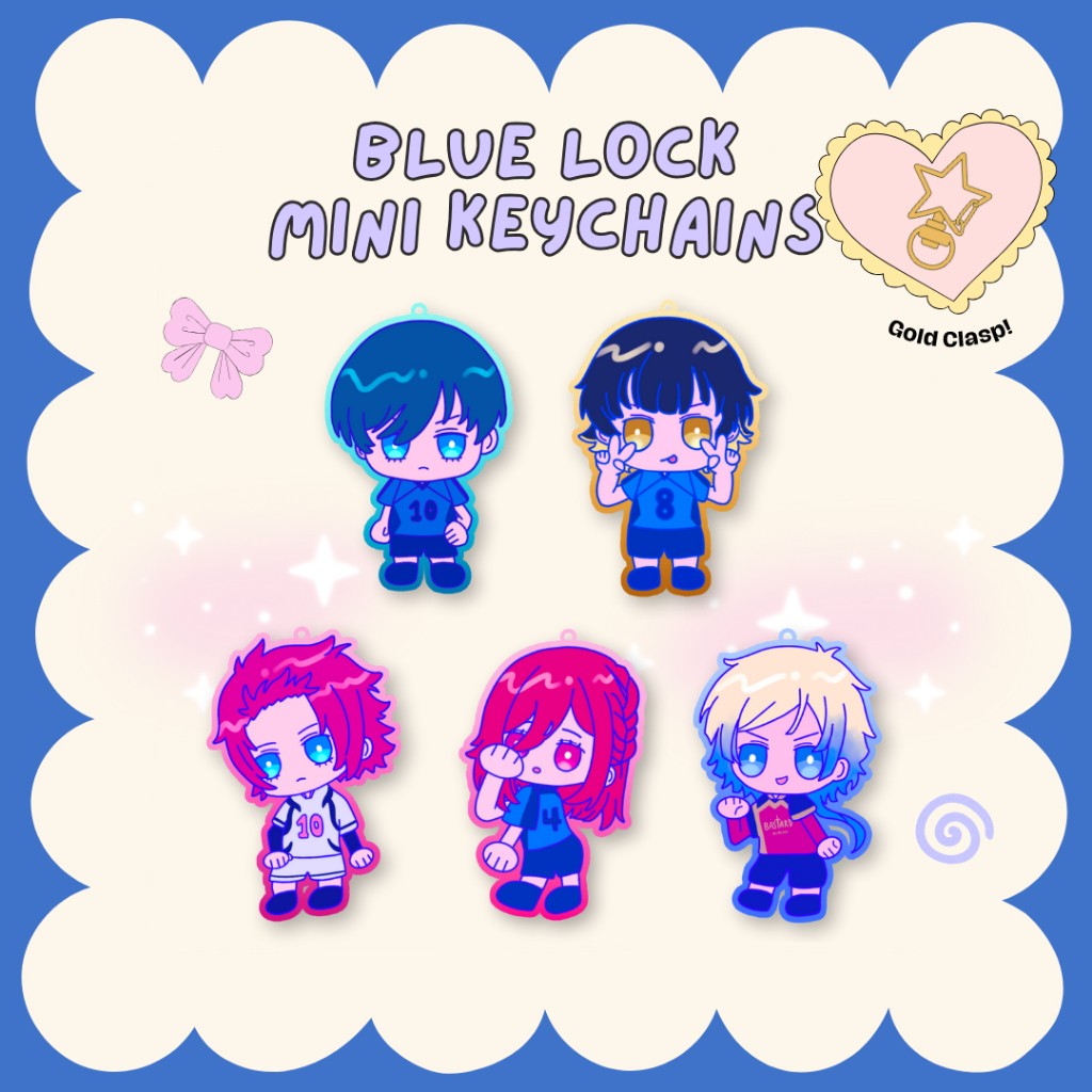 Jual [fanmade] Blue Lock Mini Epoxy Keychain & Die Cut Sticker | Shopee ...