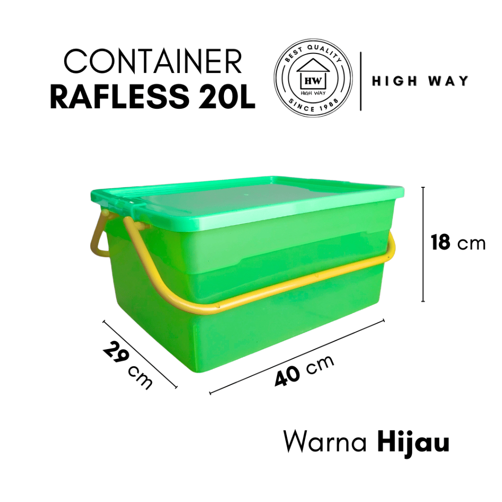 Jual HIGH WAY - Container Rafless 20L Storage Box Organizer Pakaian ...