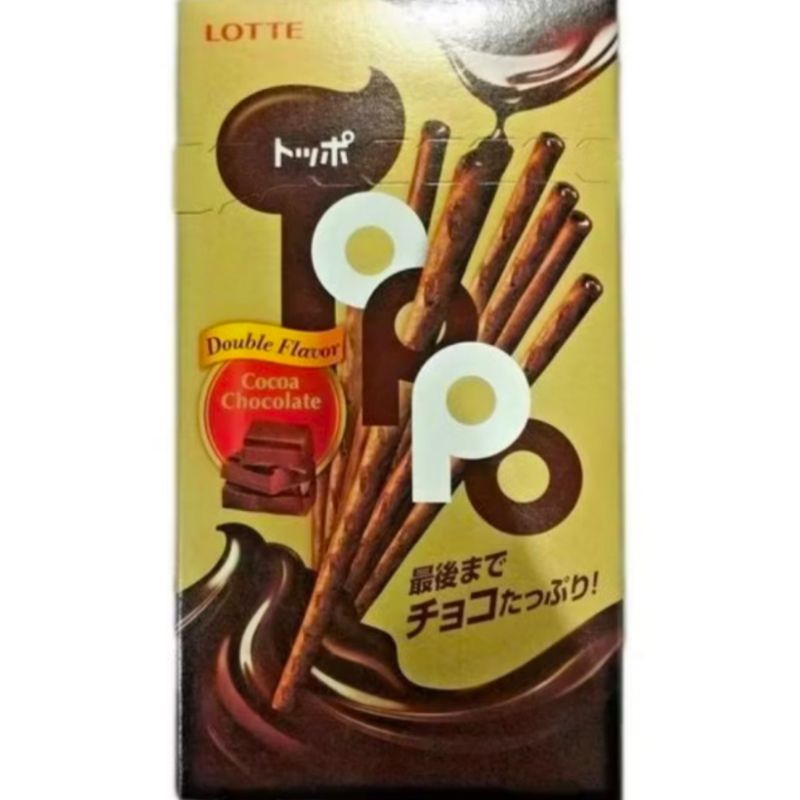 Jual Toppo Lotte vanilla chocolate dan chocoa chocolate 1 pack isi 12 ...