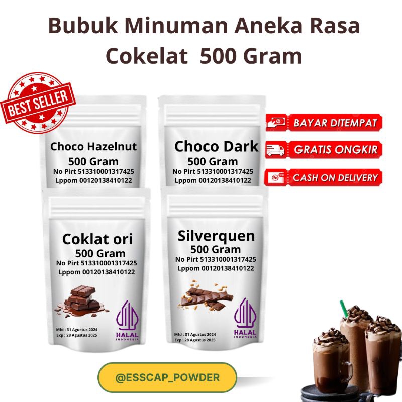 Jual Serbuk Minuman Cokelat Aneka Rasa 500g - Praktis & Lezat, Minuman ...