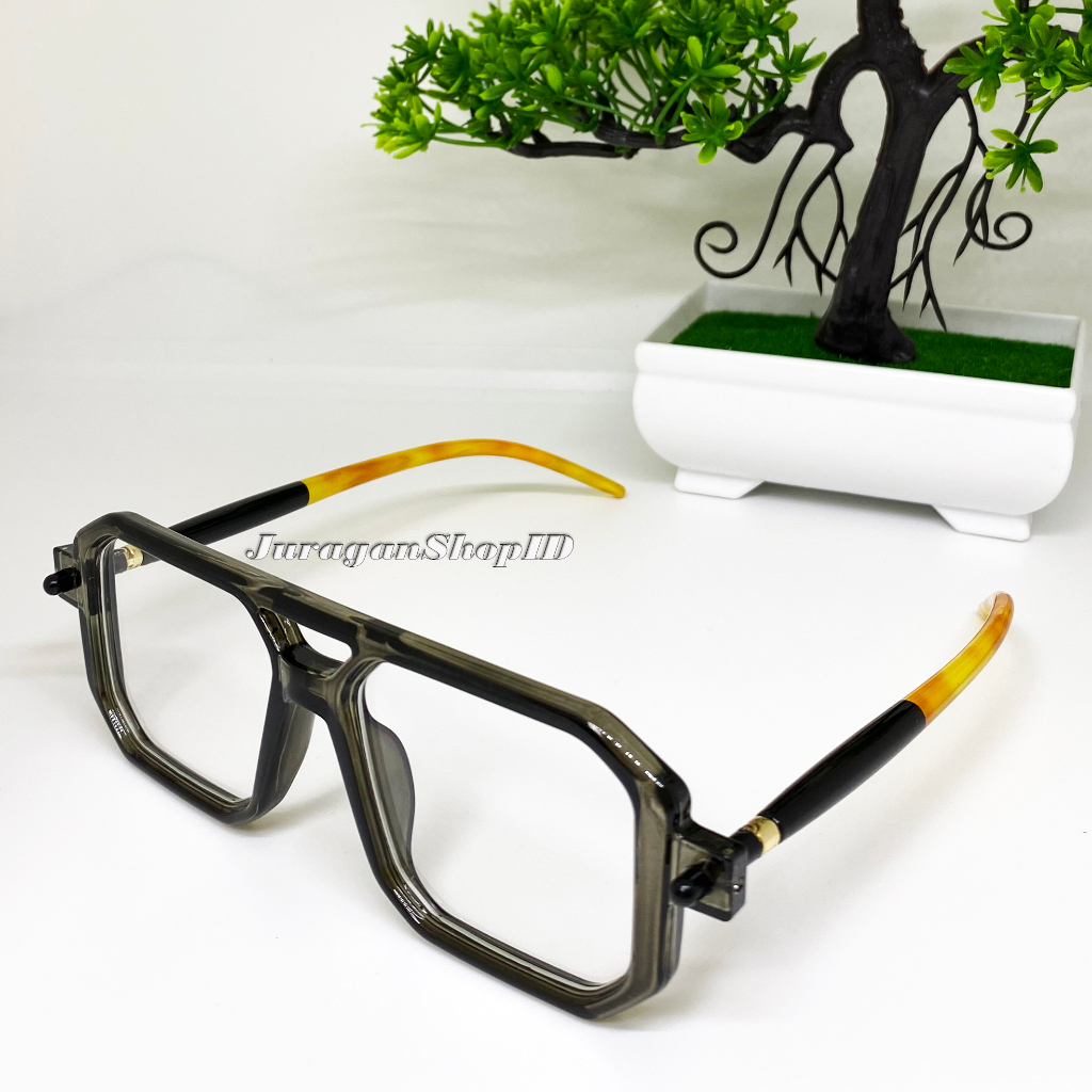 Jual Frame Kacamata Bentuk Kotak Besar, Gagang Polycarbon, Bisa Request ...