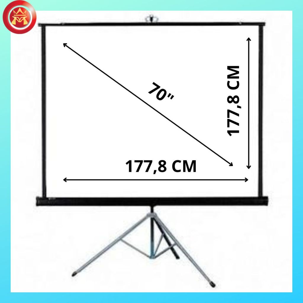 Jual Layar Tripod Screen Projector (Layar Proyektor 70