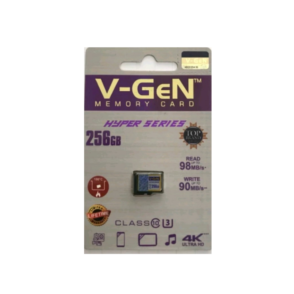 Jual Memory Card VGEN Micro SD Card V-GEN Original Hyper Series 256GB ...