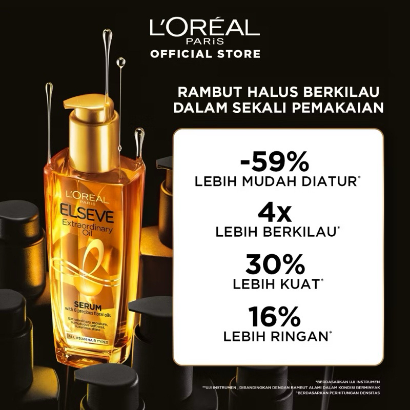Jual L'Oreal Paris Elseve Extraordinary Oil Gold Hair Treatment Serum ...