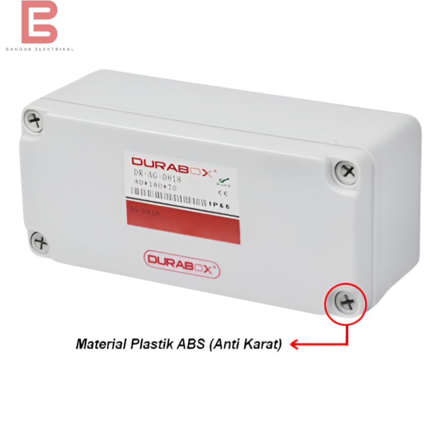 Jual ABS Junction Box Plastik 80 x 180 x 70 mm Abu-abu Durabox | Shopee