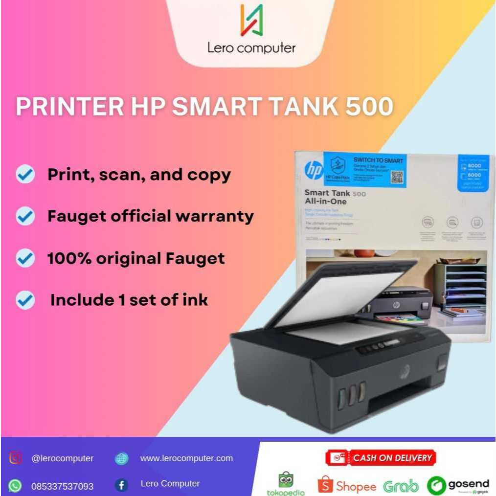 Jual PRINTER HP SMARTANK 500 | Shopee Indonesia