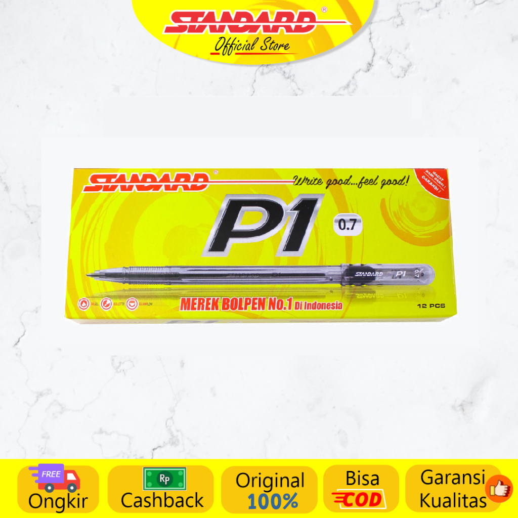 Standard - Pulpen P1 0.7 ( Alat Tulis / Pen / Ballpoint / Pena ) (4)