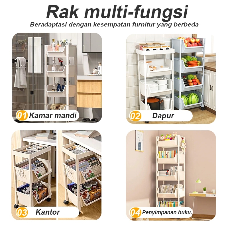 Jual HANAFYU66 RAK SUSUN/RAK BUKU /RAK PORTABLE PLASTIK BUKU /RAK SUSUN ...