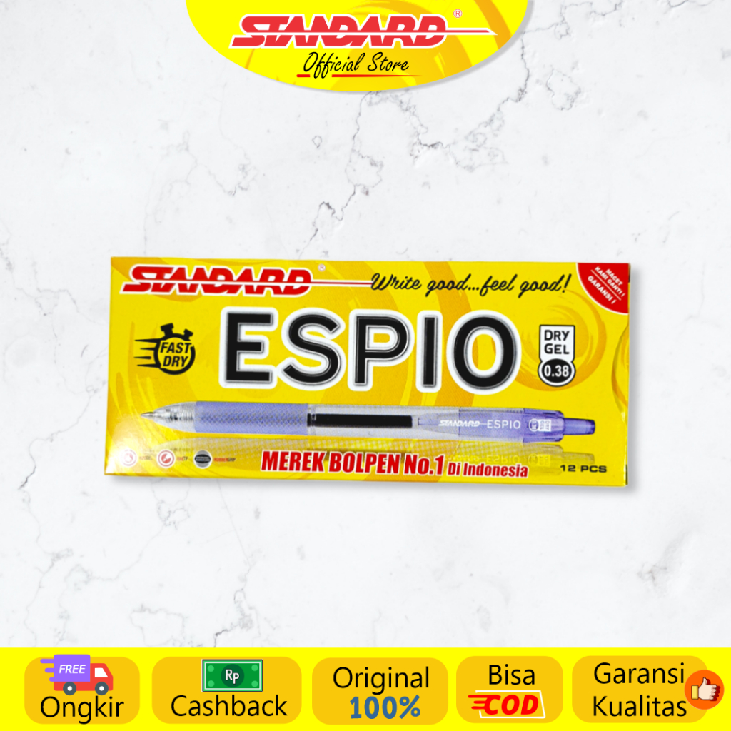 Standard - Pulpen Espio 0.38 ( Alat Tulis / Pen / Ballpoint / Pena )