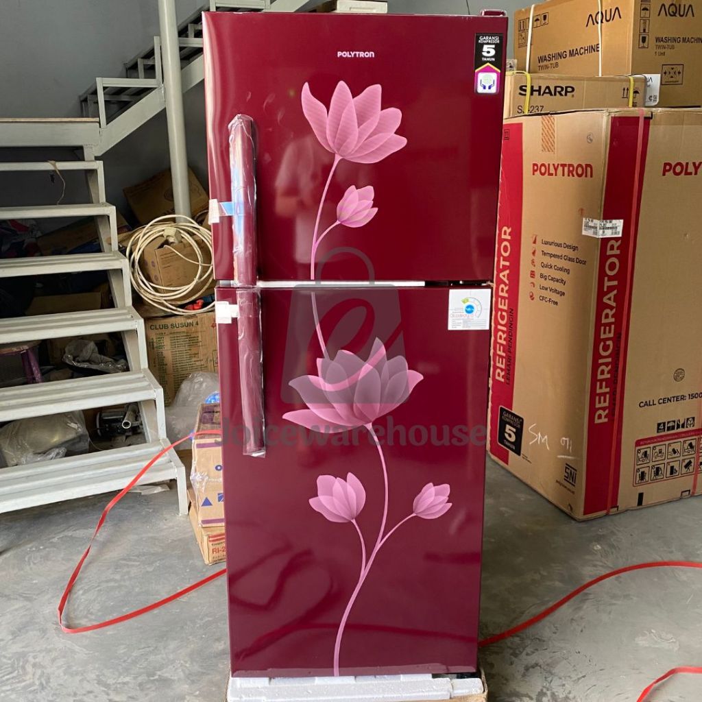 Jual KULKAS LEMARI ES POLYTRON 2 PINTU PRB 219 B/R 210 liter | Shopee ...
