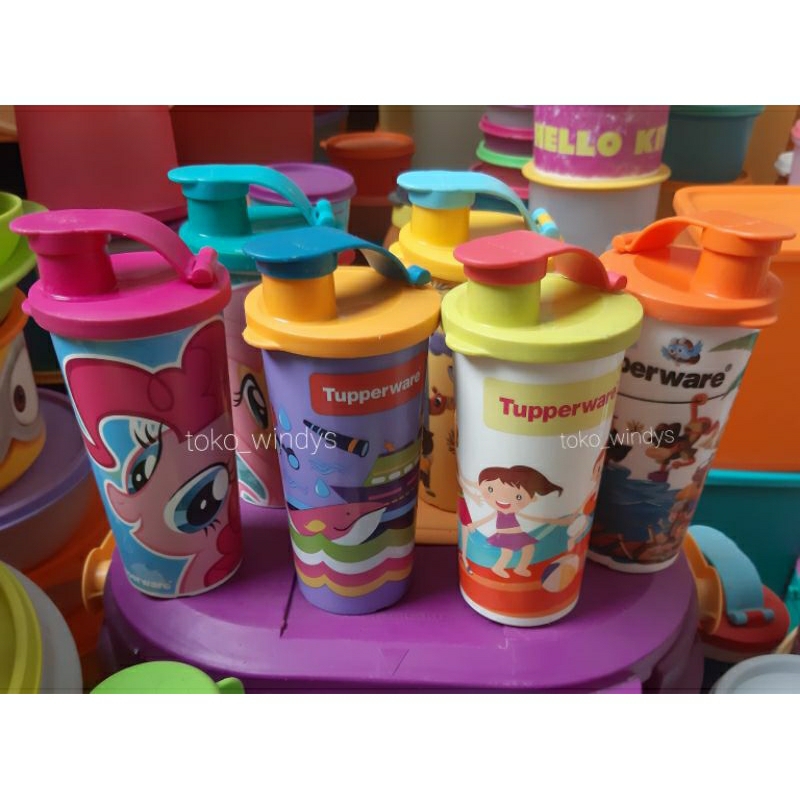Jual Fun tumbler 260ml & 470ml Tupperware Preloved/Second | Shopee ...
