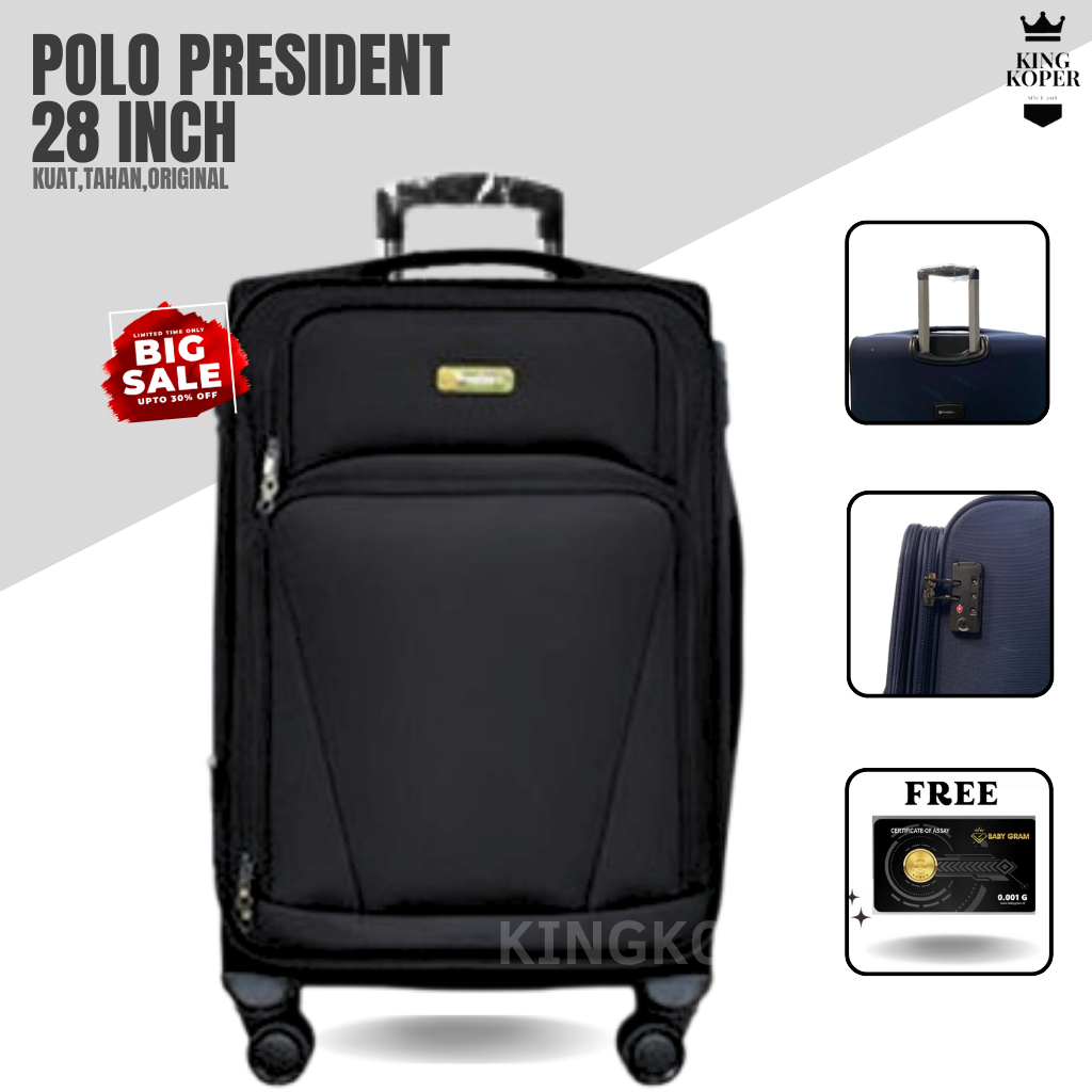 Jual Koper President 1915 28 inch ukuran bagasi - koper kain - koper ...