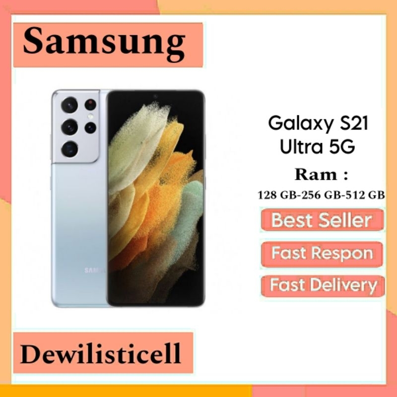Jual Samsung Galaxy S21 Ultra 5G Second Original 100% LIKE NEW