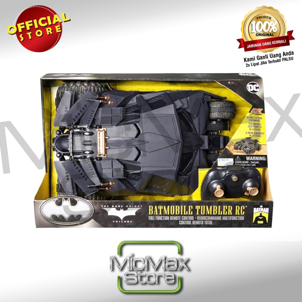 Jual Batman Performance BATMOBILE TUMBLER RC 1:15 Scale 92313 | Shopee ...