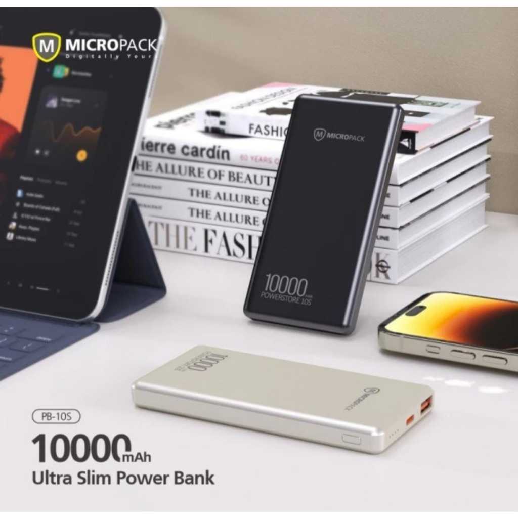 Jual MICROPACK POWERBANK 10000 MAH SLIM - POWER STORE 10 S - BLACK (PB ...