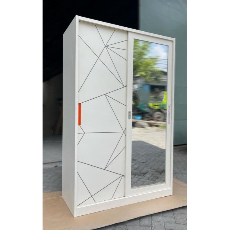 Jual Lemari Pakaian Besi 2 Pintu Lemari Baju Besi 2 Pintu Sliding