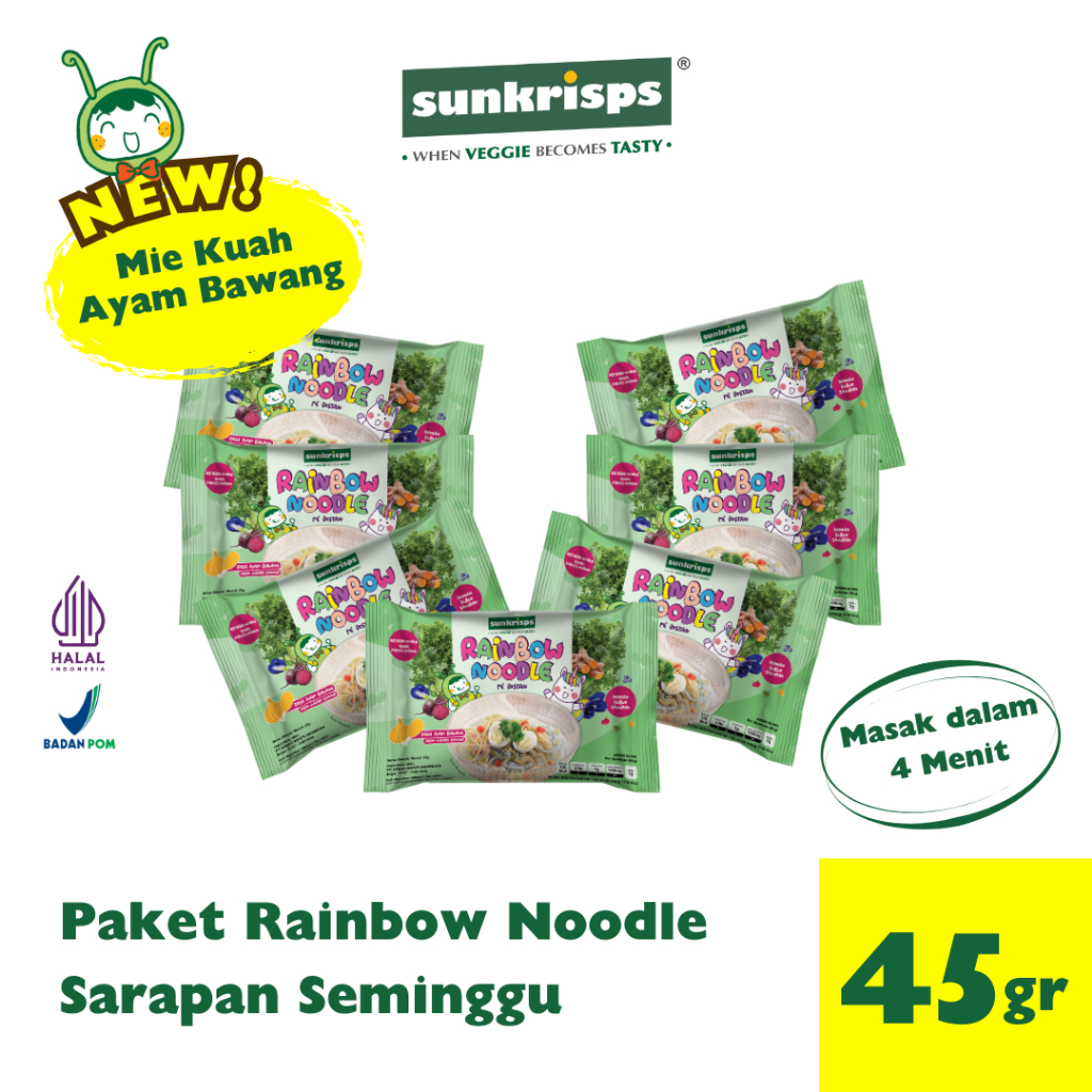 Jual ISI 7 PCS - SUNKRISPS Rainbow Noodle - Paket Sarapan Seminggu ...
