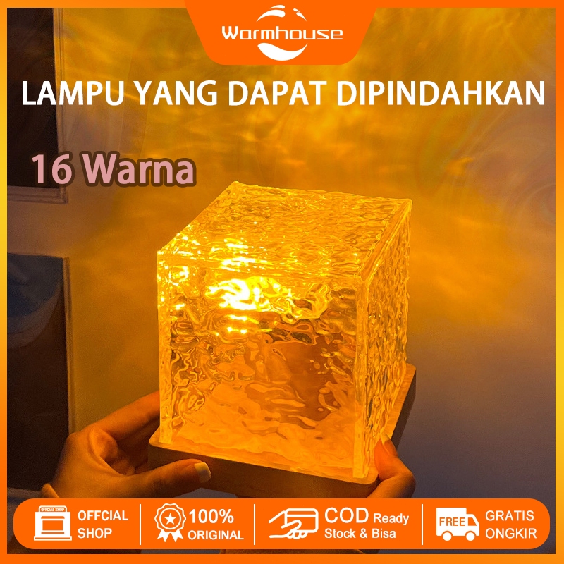 Jual [Cod]Lampu Tidur Water Lamp Aesthetic Acrylic Crystal Aurora 16