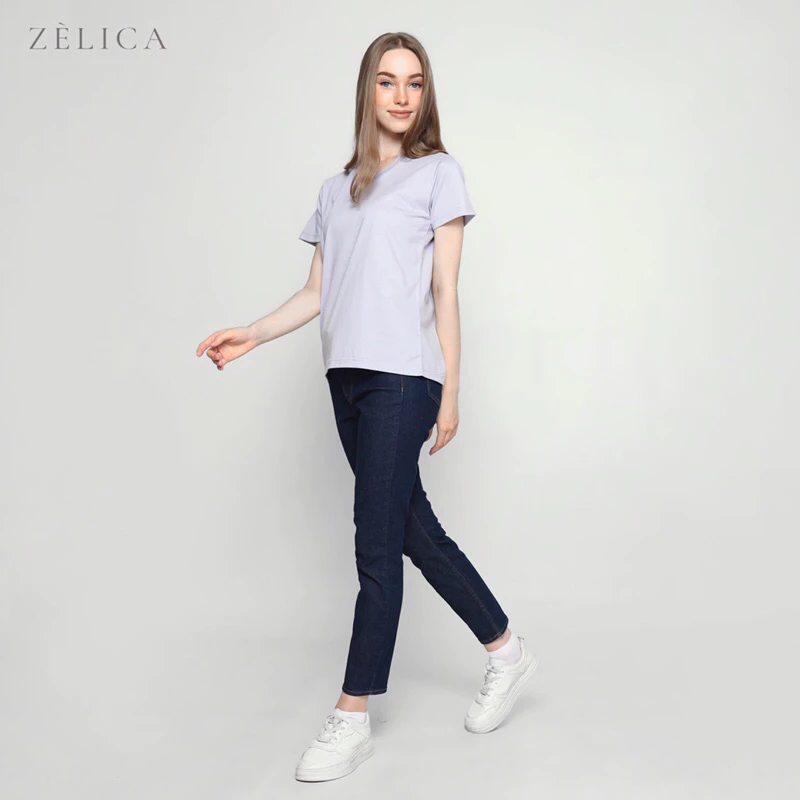 Zelica Basic Tshirt Kaos Polos Wanita