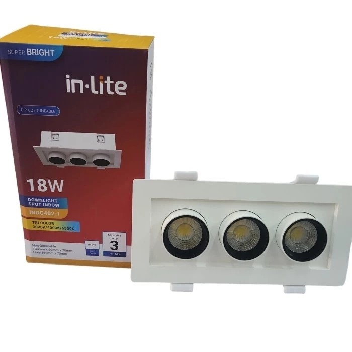 Jual LAMPU LED DOWNLIGHT SPOTLIGHT SOROT INBOW 18W 18 WATT 3 ARAH ...