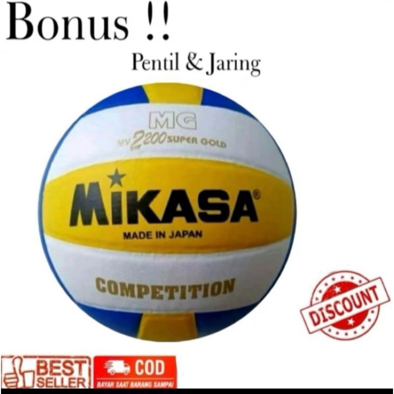 Jual BOLA VOLLY VOLI VOLLEY MIKASA SUPERGOLD PALING MURAH 100% REALPICT ...