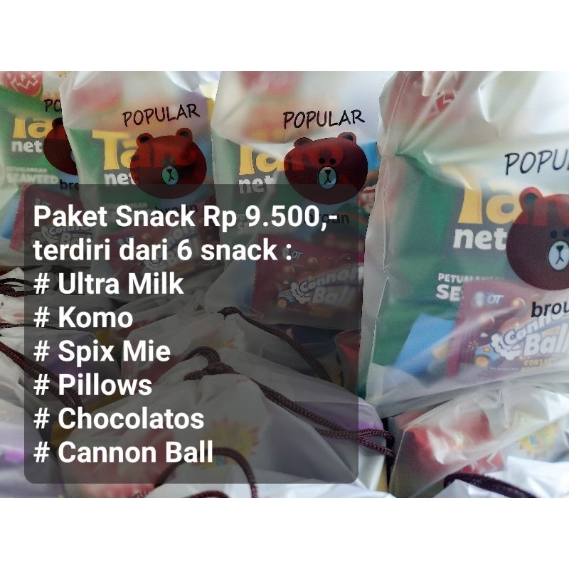 Jual Paket Snack Ulang Tahun / Paket Snack Rp 9.500,- / Pouch Hampers ...