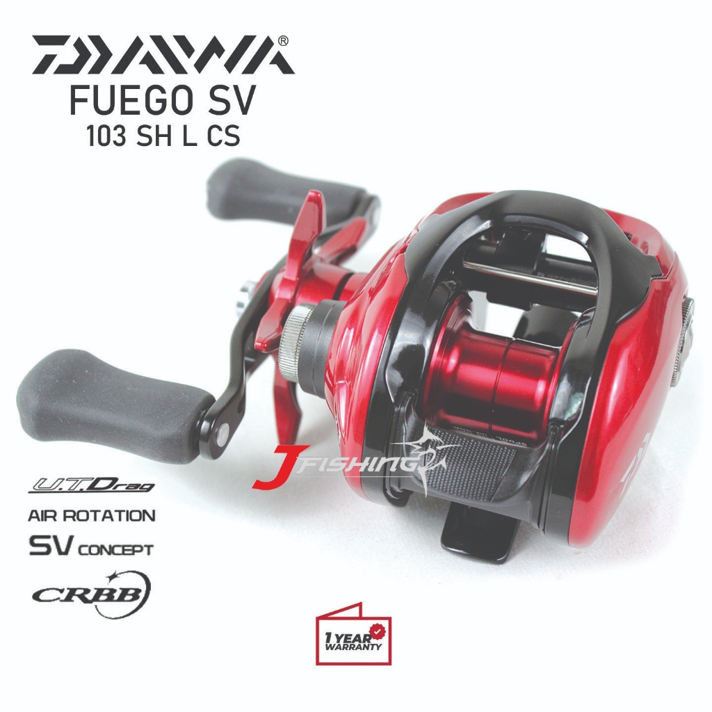 Jual Reel BC DAIWA FUEGO SV 103SHL CS | Baitcasting | Handle Kiri