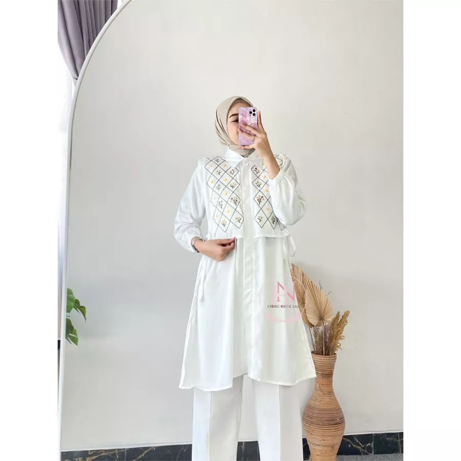 Savia Tunik Bordir Rayon - Tampilan Depan