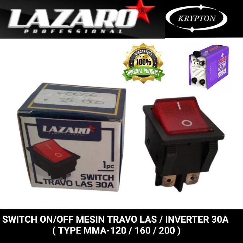 Jual switch on / off mesin travo las / inverter 30A ( TYPE MMA-120 ...