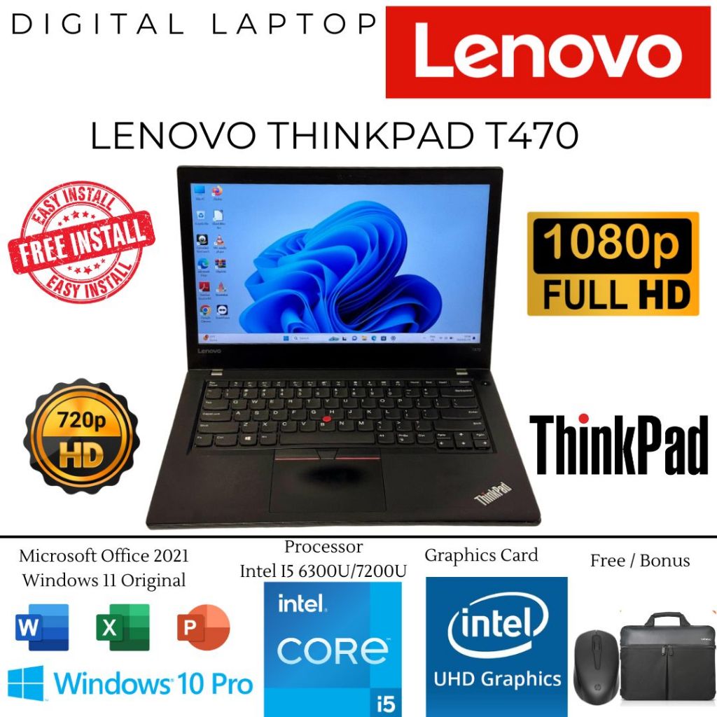 LENOVO T470 CPU INTEL CORE I5-6300U 2,50 GHZ RAM 16 GB SSD 256 GB - Foto 3