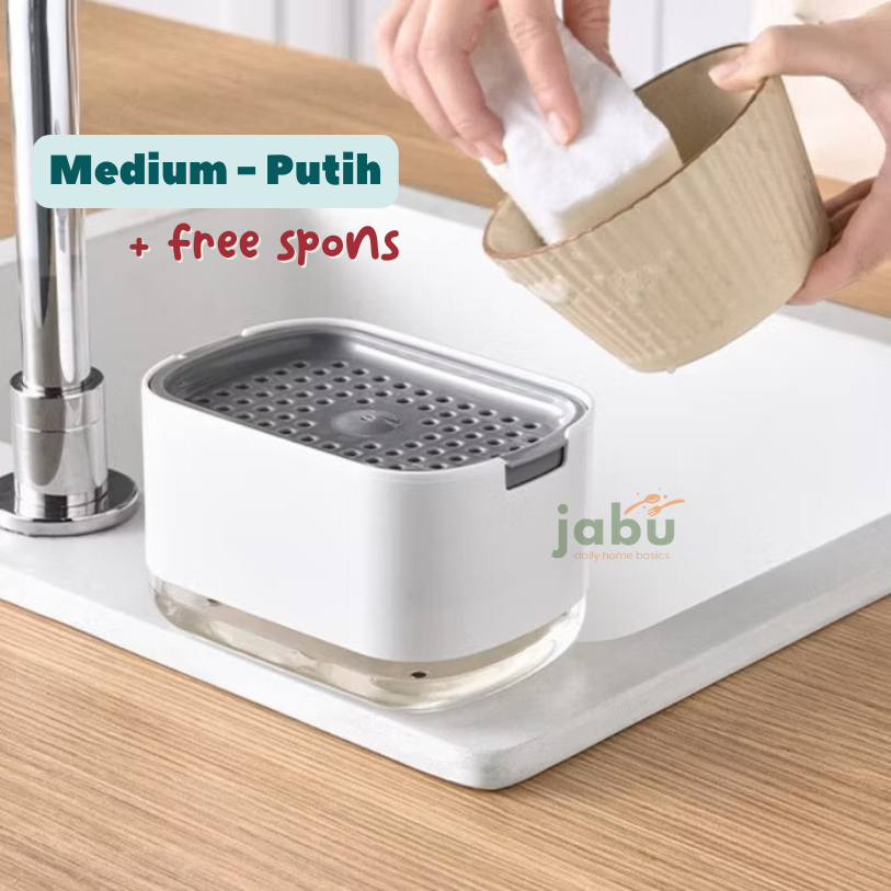 Jual 【JABU】Dispenser Sabun Spons Tekan Busa Wadah Spons Cuci Piring ...