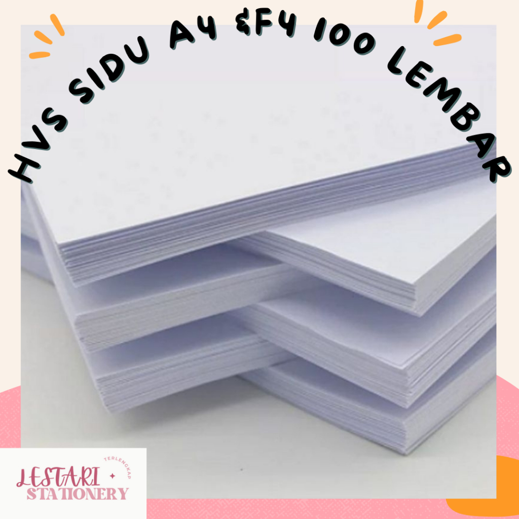 Jual HVS eceran A4 & F4 100 lembar | Kertas HVS ecer | Kertas Sidu