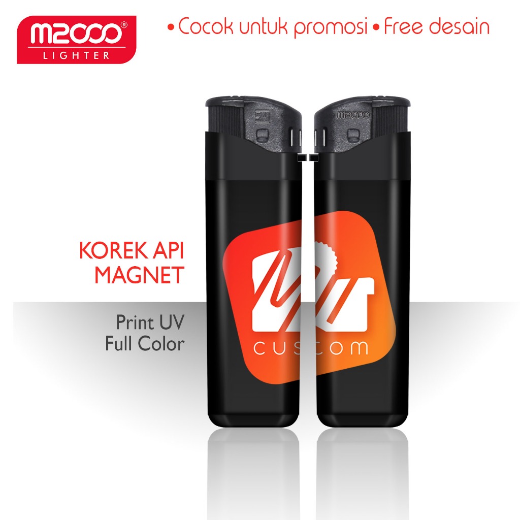 Jual M2000 Korek Api Gas Custom Mancis Cetak/Print UV Promosi/Souvenir ...