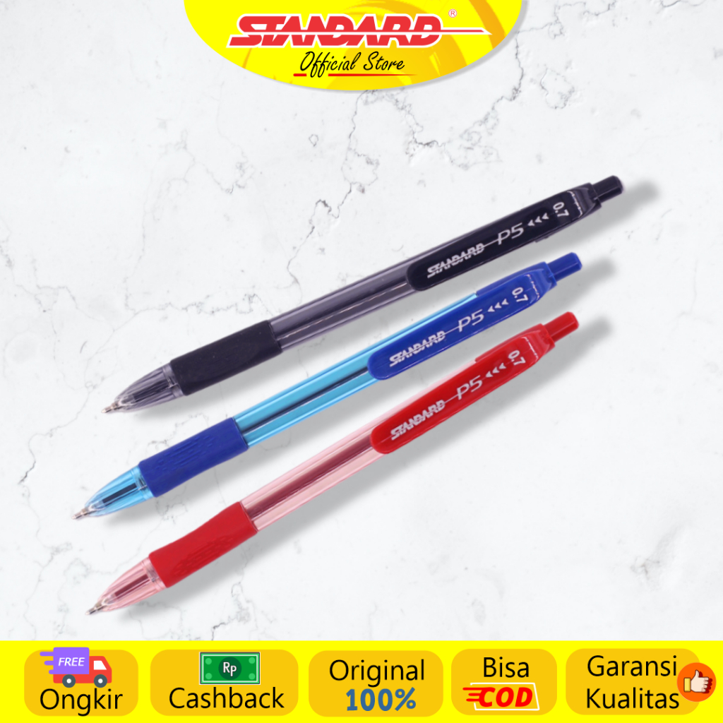 Standard - Pulpen P5 0.7 ( Alat Tulis / Pen / Ballpoint / Pena ) (8)