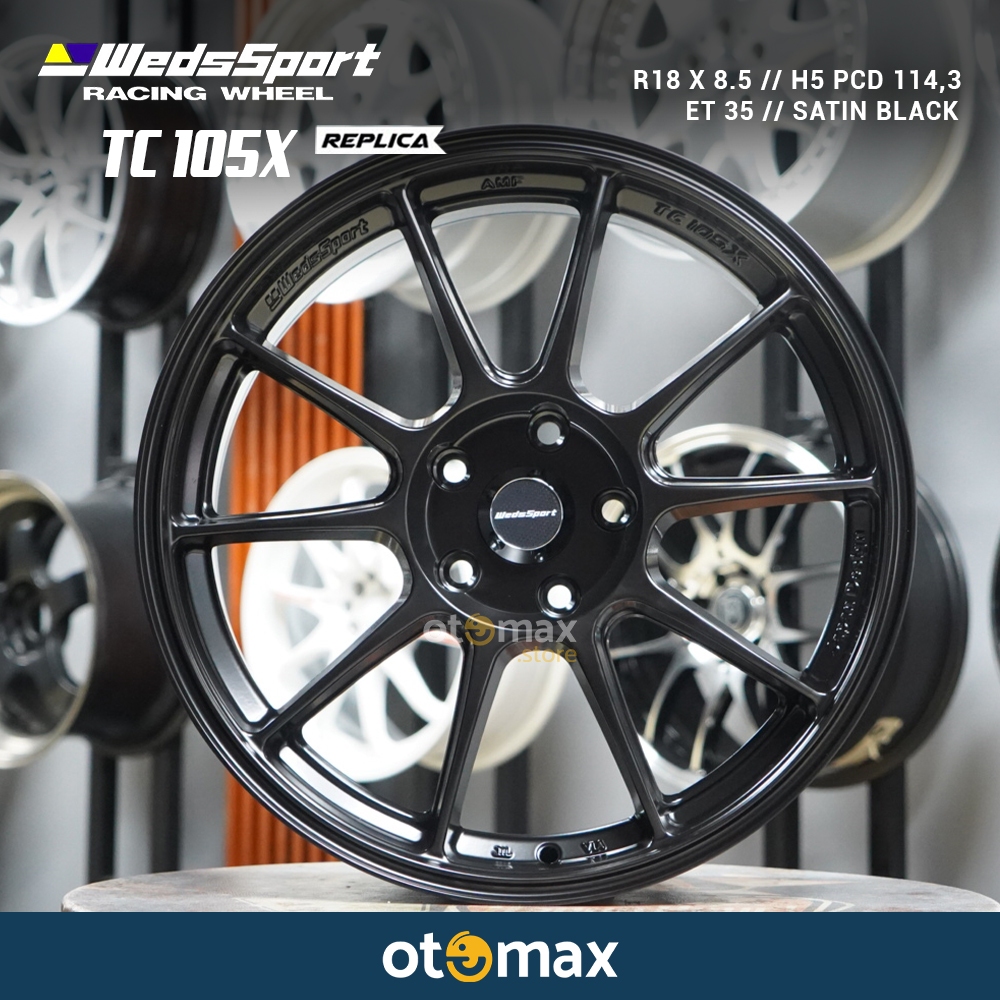 Jual Velg Mobil Wedssport TC05X Ring 18 Satin Black | Shopee Indonesia