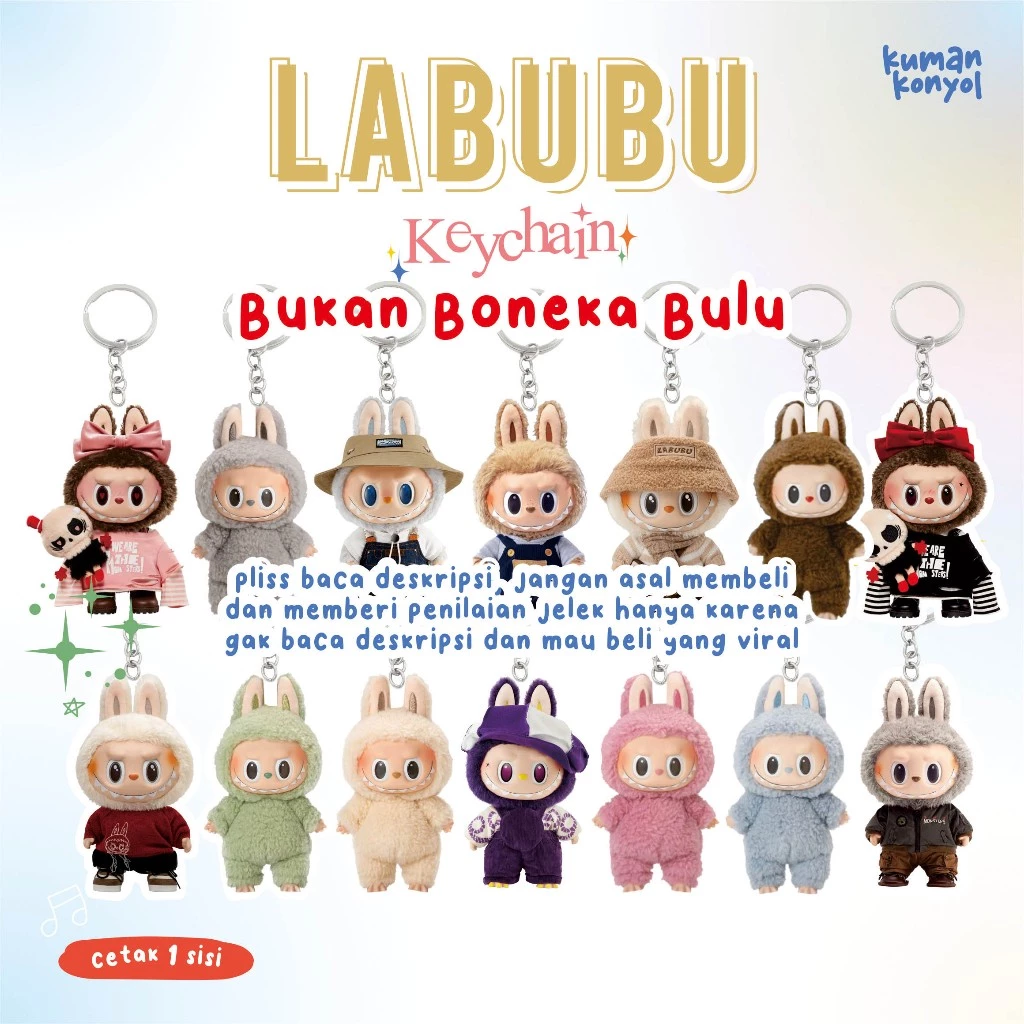 Labubu Keychain Akrilik Viral 3.8x5 Cm