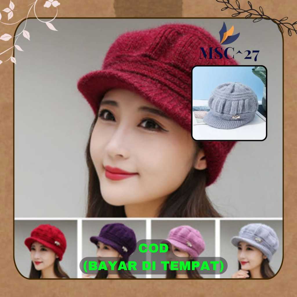Jual MSC - Topi Rajut Hangat Wanita Fashion Korea Dengan Bahan Halus ...