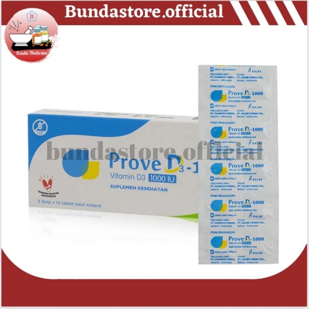 Jual Prove D3 1000 IU (25 mcg) - Vitamin D3 - SATUAN JUAL PER 1 strip ...